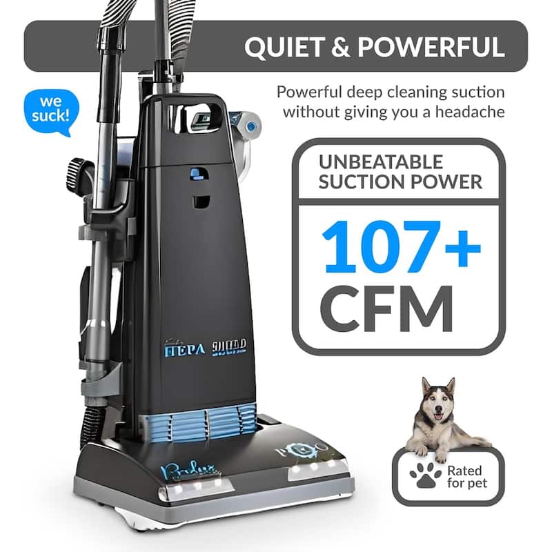 Prolux 8000 Commercial Upright Vacuum with Sealed HEPA Filtration