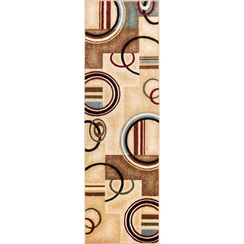 Well Woven Barclay Arcs & Shapes Modern Geometric Circles Area Rug