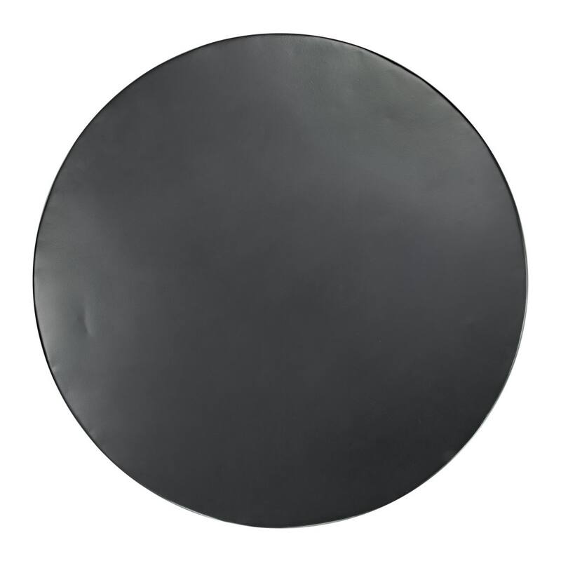 HomeRoots 33" Black Iron Round Solid Coffee Table - 33.00 in. x 16.10 in. x 33.00 in.