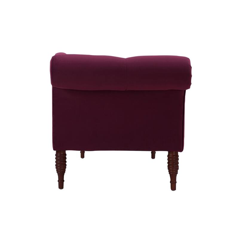 Carson Carrington Hockerum Velvet Right Arm Facing Tufted Chaise Lounge