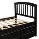 preview thumbnail 43 of 45, Twin Size Platform Storage Bed Solid Wood Bed with 6 Drawers