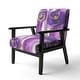 preview thumbnail 8 of 101, Designart "Mettalic Indigo And Gold II" Upholstered Abstract Accent Chair - Glam Arm Chair For Living Room
