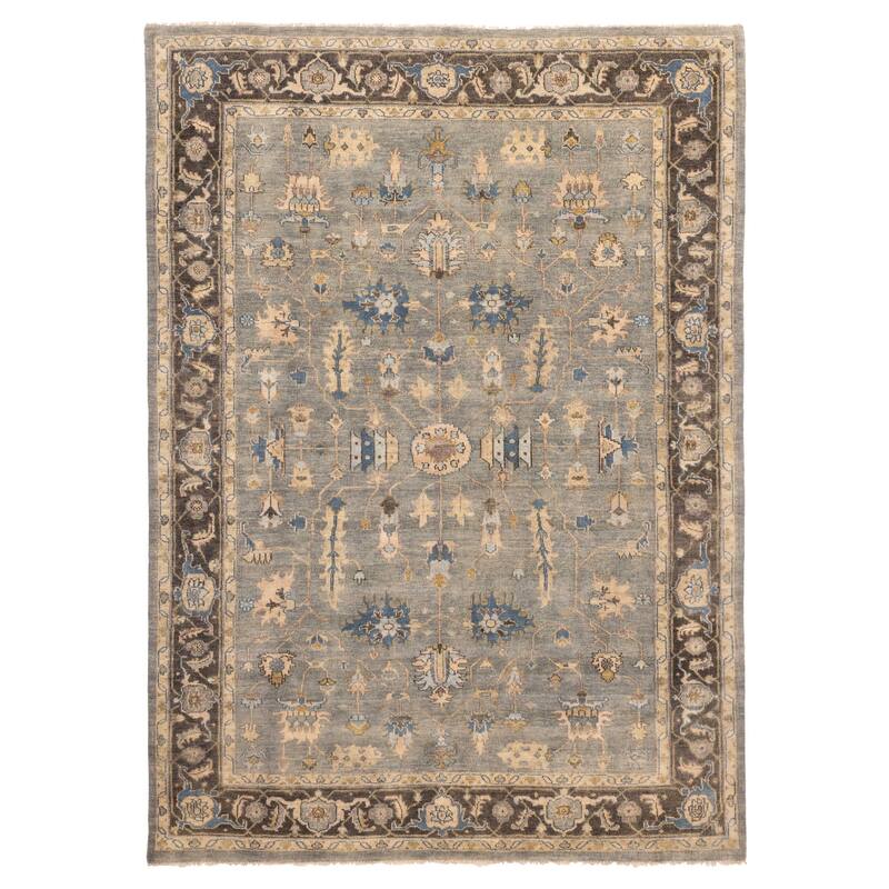 ECARPETGALLERY Hand-knotted Finest Agra Jaipur Teal Wool Rug - 9'3 x 12'10