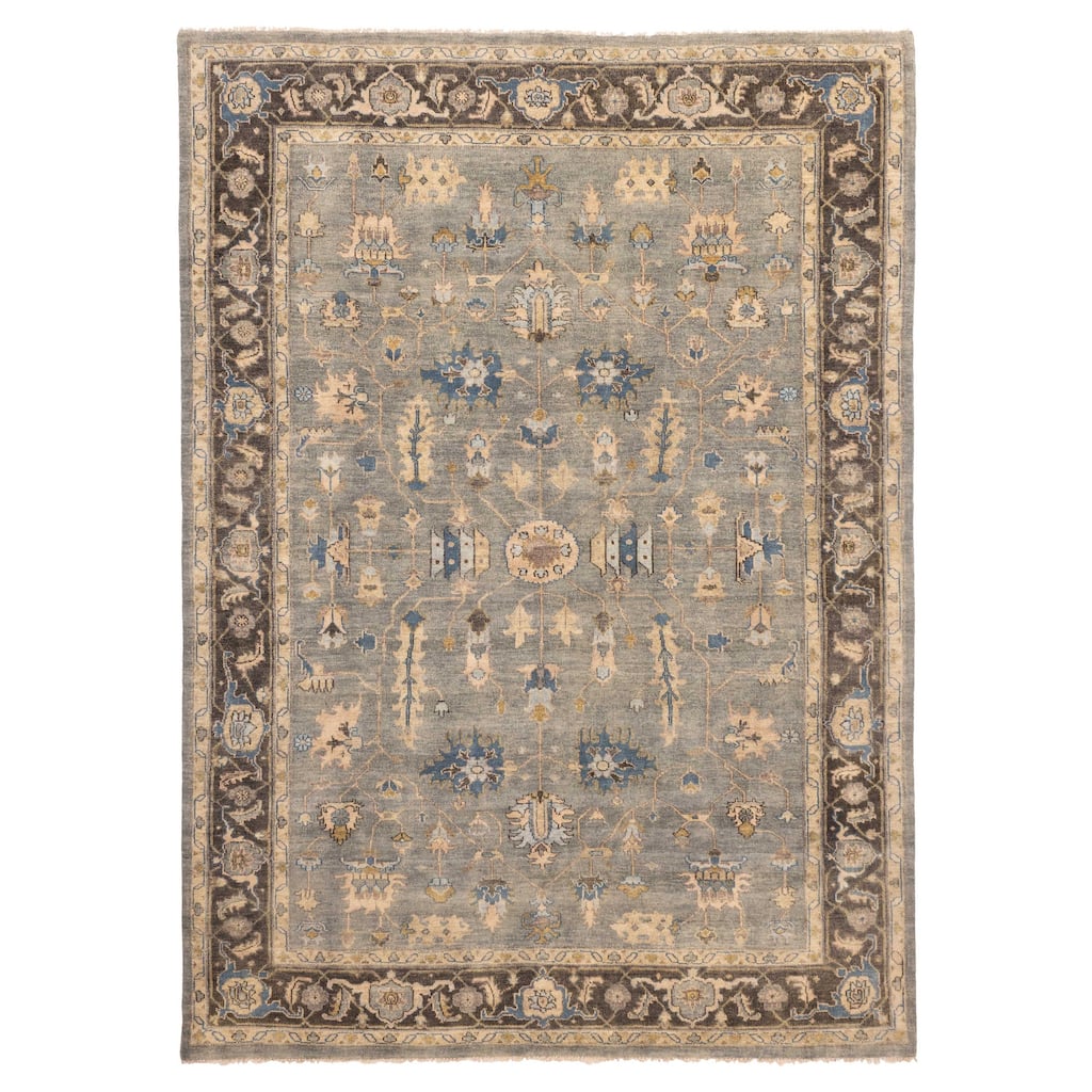 ECARPETGALLERY Hand-knotted Finest Agra Jaipur Teal Wool Rug - 9'3 x 12'10