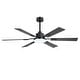 preview thumbnail 59 of 93, 48"/52"/60"/72" Modern Black LED Ceiling Fan with Light Remote (3/5/6/8/12 Reversible Blades)