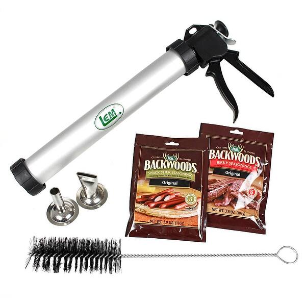 LEM Jerky Cannon Kit with Round and Flat Nozzle Nylon Brush and