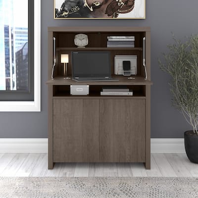 Modern Secretary Desk with Storage Cabinet