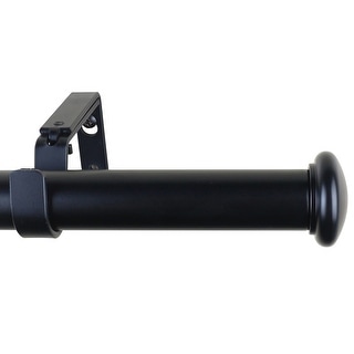 Meriville 1-Inch Diameter Granville End Cap Single Window Curtain Rod ...