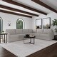 preview thumbnail 8 of 18, Flex Taupe Fabric 6-Seat Sectional with Narrow Arm - 132" x 35" x 102"