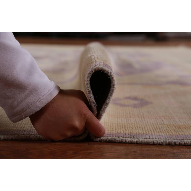 Hand Knotted Oriental 100% Wool Carpet Transitional All-Over Purples Oushak Area Rug - 12' 10'' X 10' 2''
