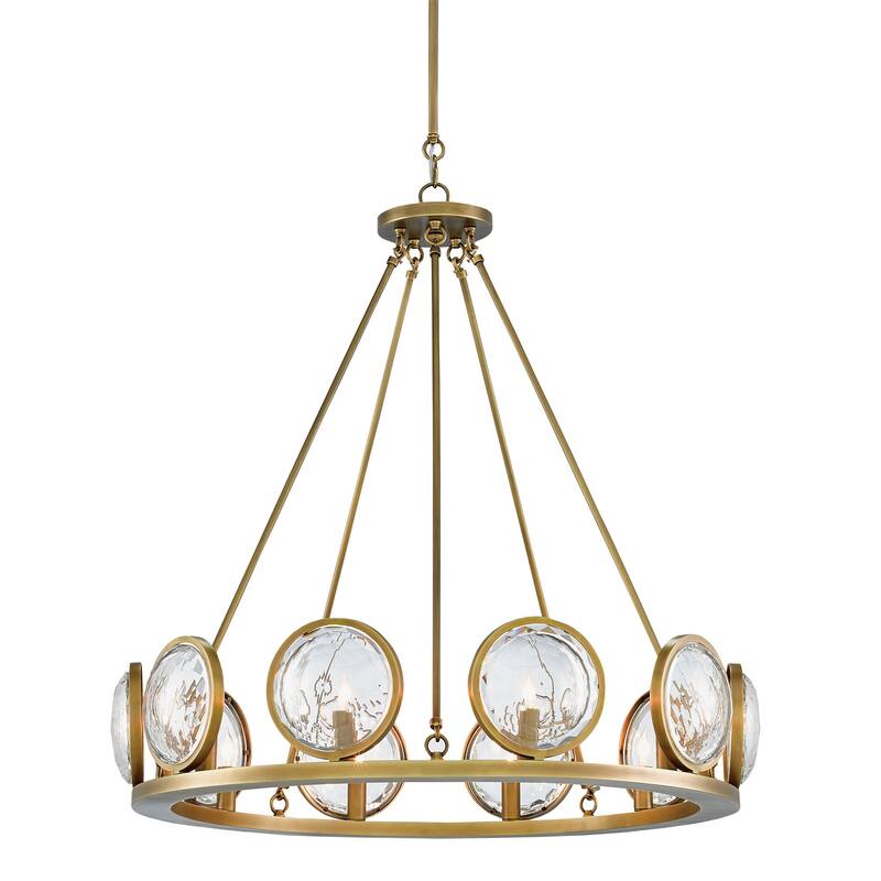 Currey & Company MarjieScope Chandelier - 30"h x 32"dia - 30"h x 32"dia - Antique Brass
