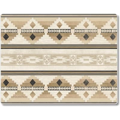 Neutral Aztec 3mm Heat Tolerant Tempered Glass Cutting Board 10” x 8” Manufactured in the USA Dishwasher Safe