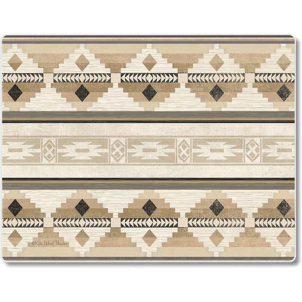 Neutral Aztec 3mm Heat Tolerant Tempered Glass Cutting Board 10” x 8” Manufactured in the USA Dishwasher Safe