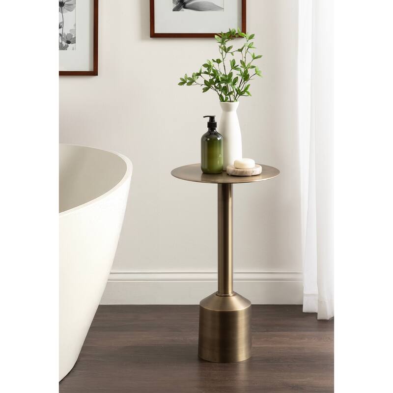 Kate and Laurel Cannings Round Metal Table