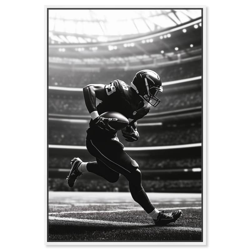 Football Stadium Canvas by Art Remedy - 24" x 36" - White