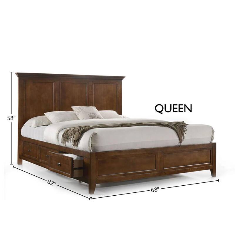 San Mateo Storage Platform Bed - Tuscan - Queen
