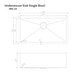 preview thumbnail 20 of 18, ZLINE Meribel Undermount Single Bowl Scratch Resistant Stainless Steel Kitchen Sink with Bottom Grid