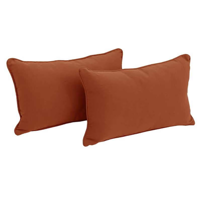 20-inch by 12-inch Lumbar Throw Pillows (Set of 2) - Spice