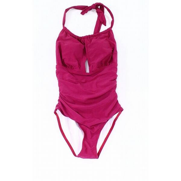 Shop Designer Brand Pink Womens Size Medium M Halter One Piece