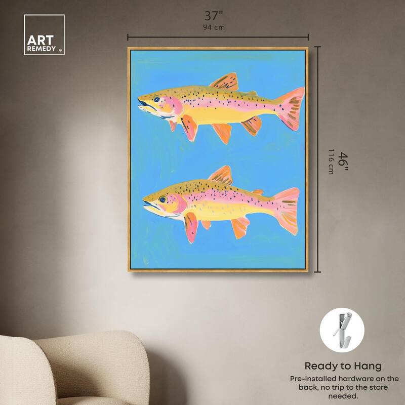 Twin Fins Canvas by Art Remedy