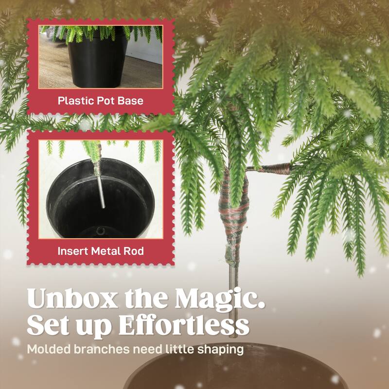 HOMCOM 2-Pack Artificial Xmas Tree: 4ft, 133 Tips, Pot Base, Easy Assembly, Green