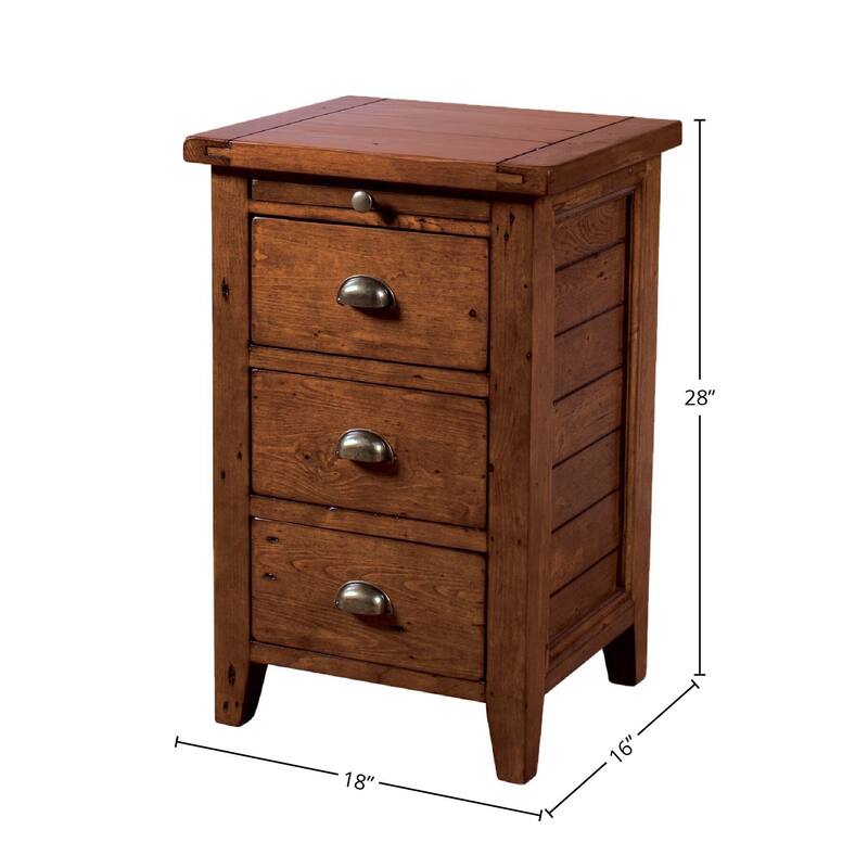 Dexter 3-Drawer Reclaimed Pine Nightstand