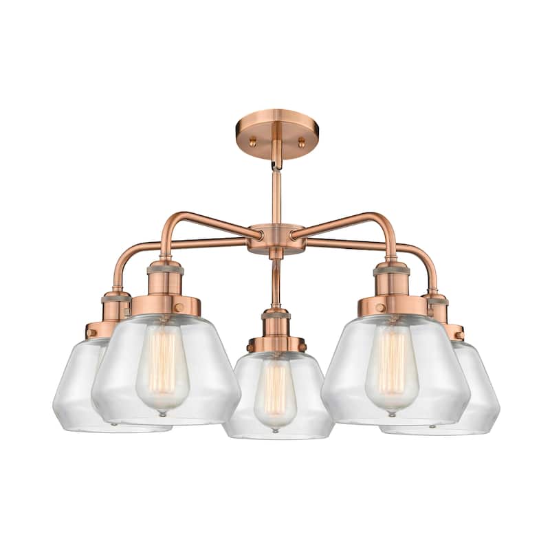 Innovations Lighting Fulton - 5 Light 25" Stem Hung Chandelier
