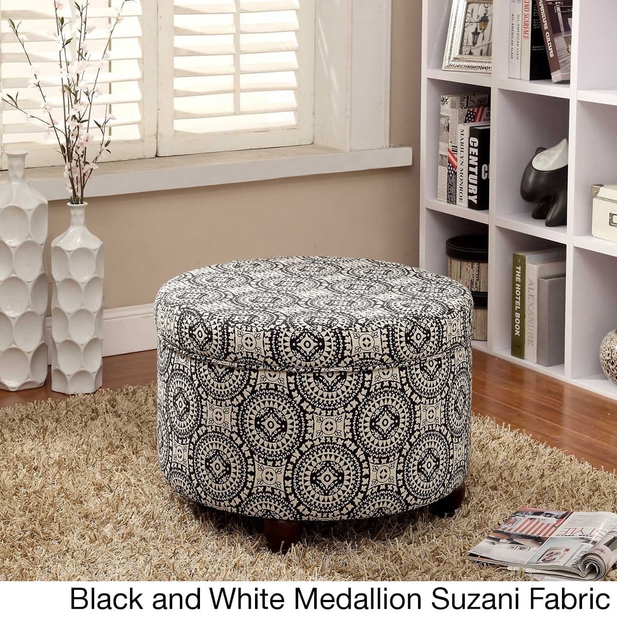 HomePop Round Storage Ottoman