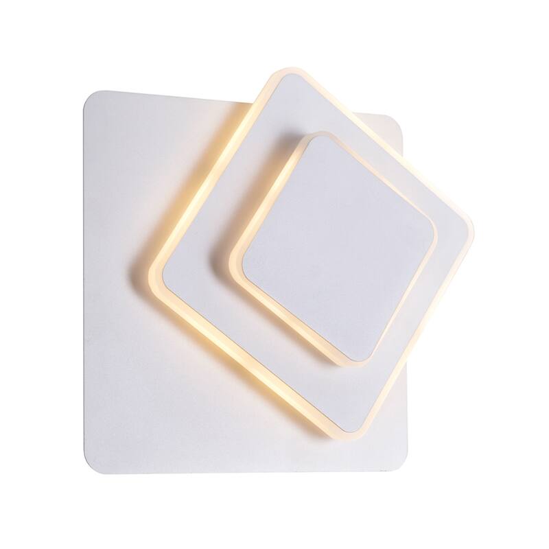 Private I Integrated LED Square Matte White Wall Sconce - Matte White