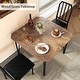 preview thumbnail 23 of 29, Dining Table Set for 2, Kitchen Table Chairs Set of 2 with PU Upholstered Cushion