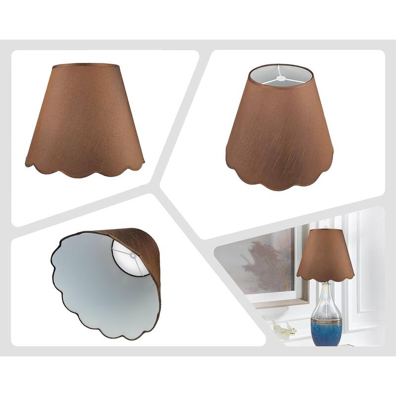 Royal Designs Scallop Empire Lamp Shade Set of 2 - 7 x 13 x 10