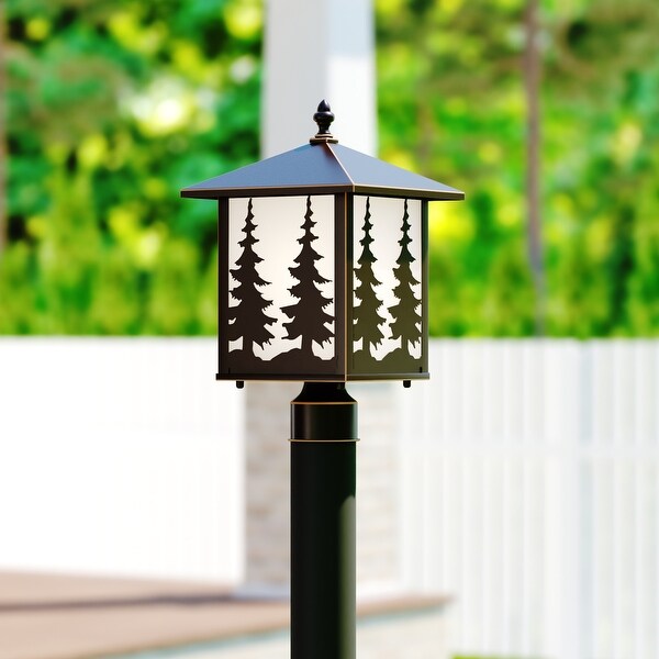 Rustic post lights top