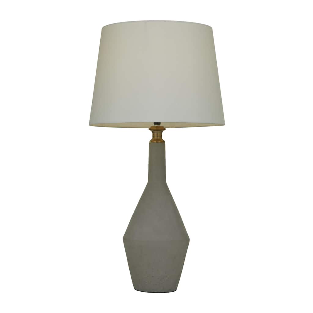 Cement Stone Table Lamp - Gray - Roche River Decor - 16"W x 16"L x 30"H