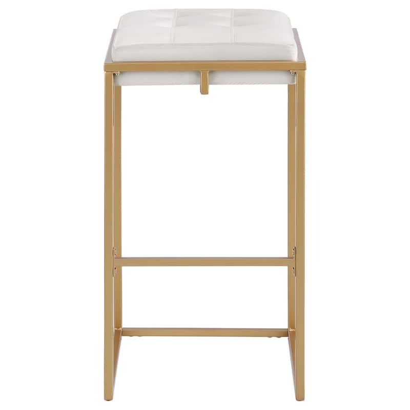 Nadia Upholstered Backless Stool (Set of 2)