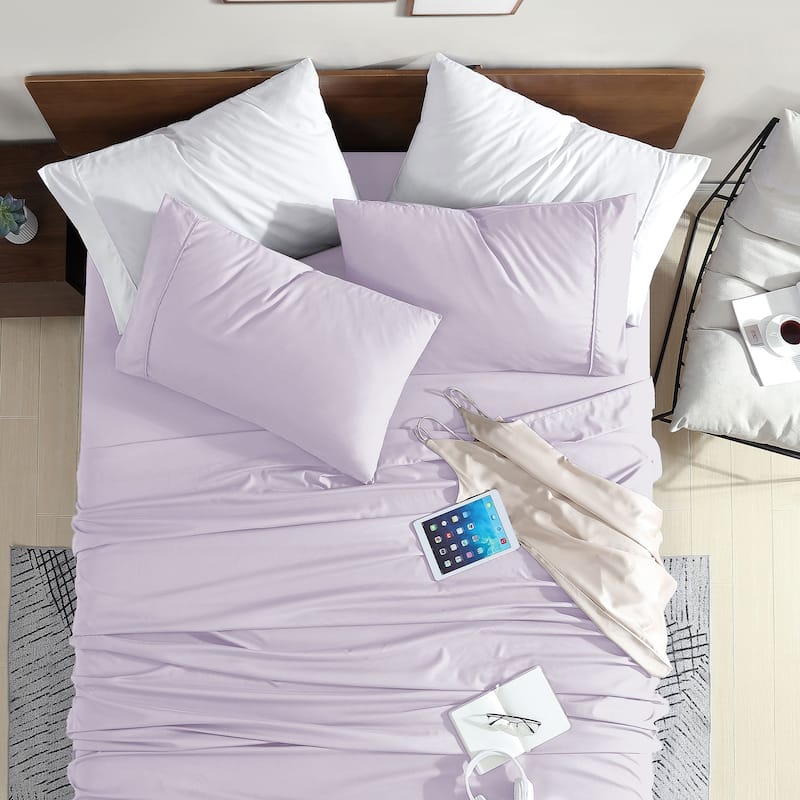 Swift Home Double Brushed Ultra Soft Microfiber Sheets 4-Piece Sheet Set Bedding Set - Assorted Colors
