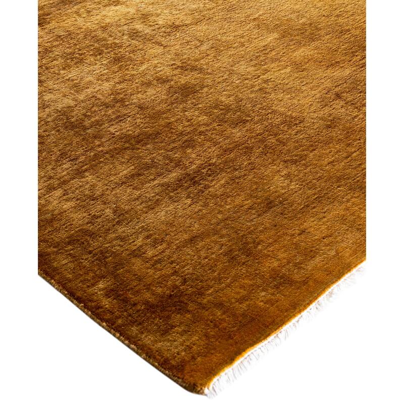 Overdyed One-of-a-Kind Hand-Knotted Area Rug - Gold - 10' 0" x 13' 8"