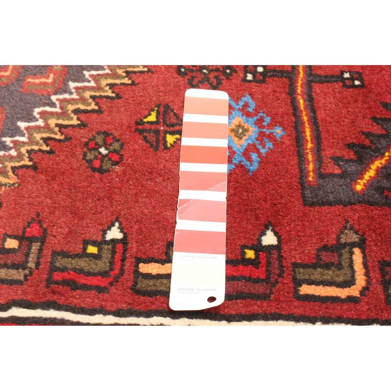 ECARPETGALLERY Hand-knotted Andelz Red Wool Rug - 4'2 x 6'7