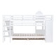 preview thumbnail 4 of 7, Elegant Twin over Twin Bunk Bed With 2 Drawers,3 Shelves and Slide,Sturdy Frame,Kids Bedroom Sets