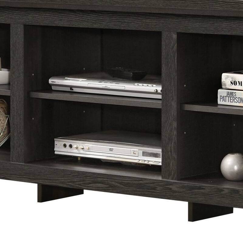 Benito Knotty Oak 70"W TV Stand with Open Shelves and Cable Management