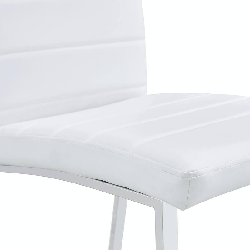 Premium PU Office Dining Chairs with High-Density Foam & Sturdy Iron Legs, Set of 2