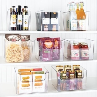 mDesign Kitchen Plastic Storage Organizer Bin with Open Front - 6 Pack ...