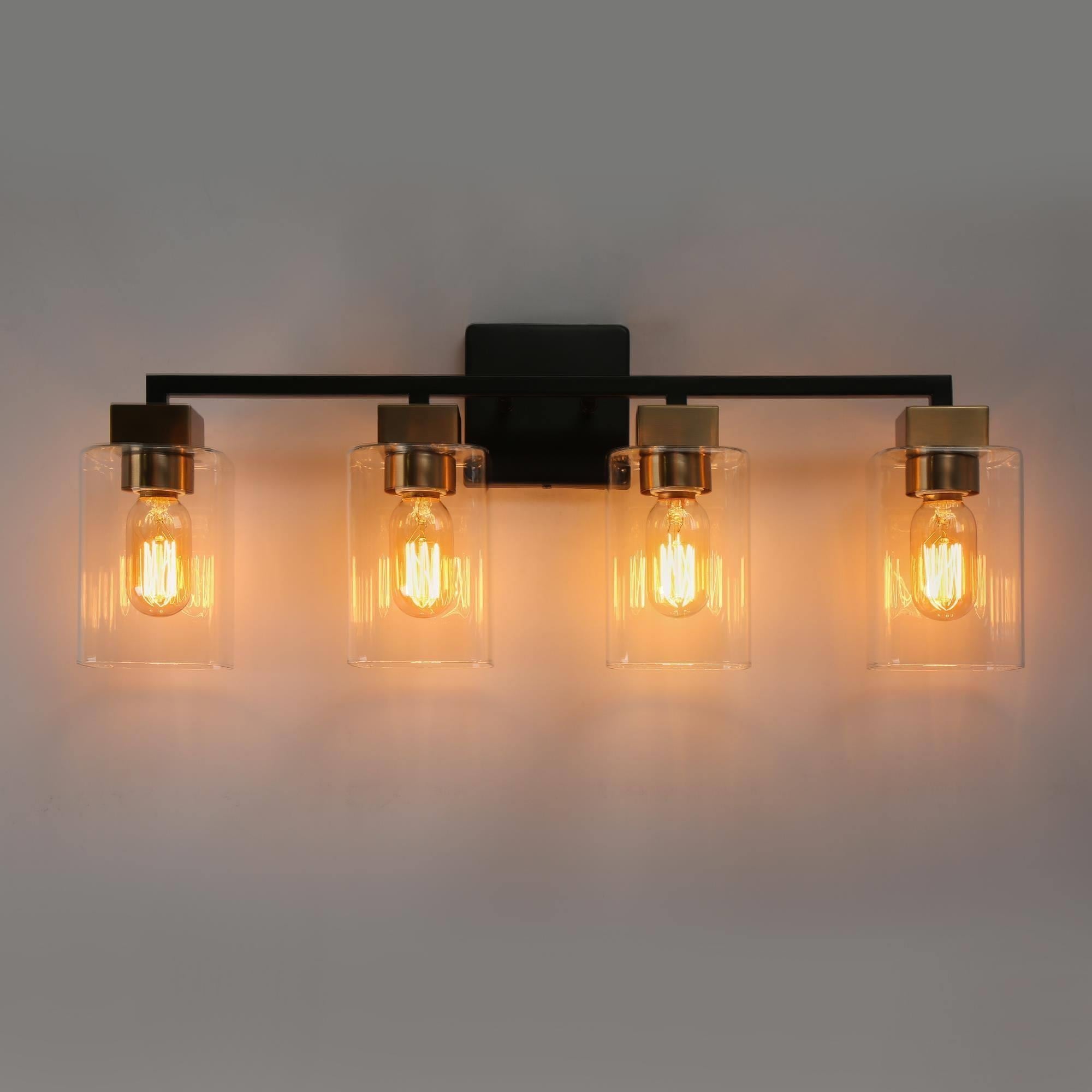 Square bathroom outlet vanity lights