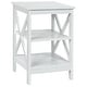 preview thumbnail 14 of 41, Gymax 3-Tier Nightstand End Table X Design Storage Display Shelf
