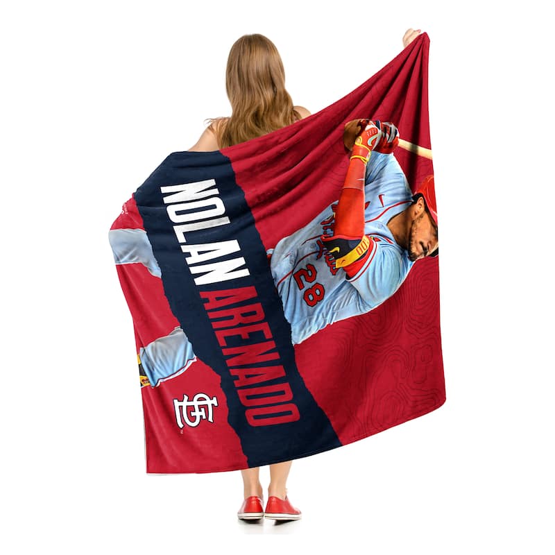 MLB Player St. Louis Cardinals Nolan Arenado Silk Touch Throw Blanket