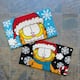 Licensed Parmount Garfield Santa Hat and Snowflakes Coir Door Mats, 2PK ...