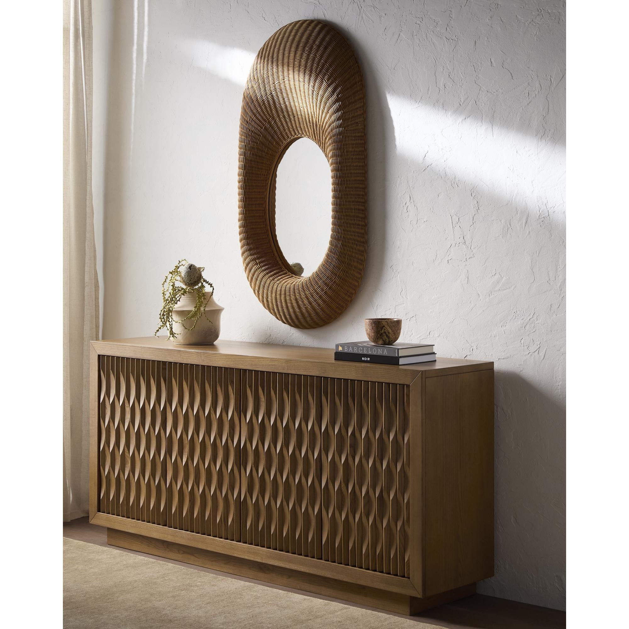 Livabliss x Galey Alix Lye Global Accent Mirror - 48"H x 25"W x 4"D