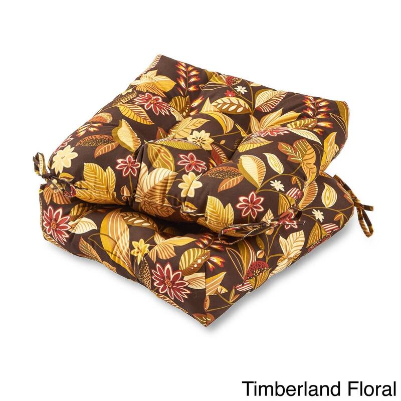 Floral 20-inch Outdoor Chair Cushion (Set of 2) - Timberland Floral