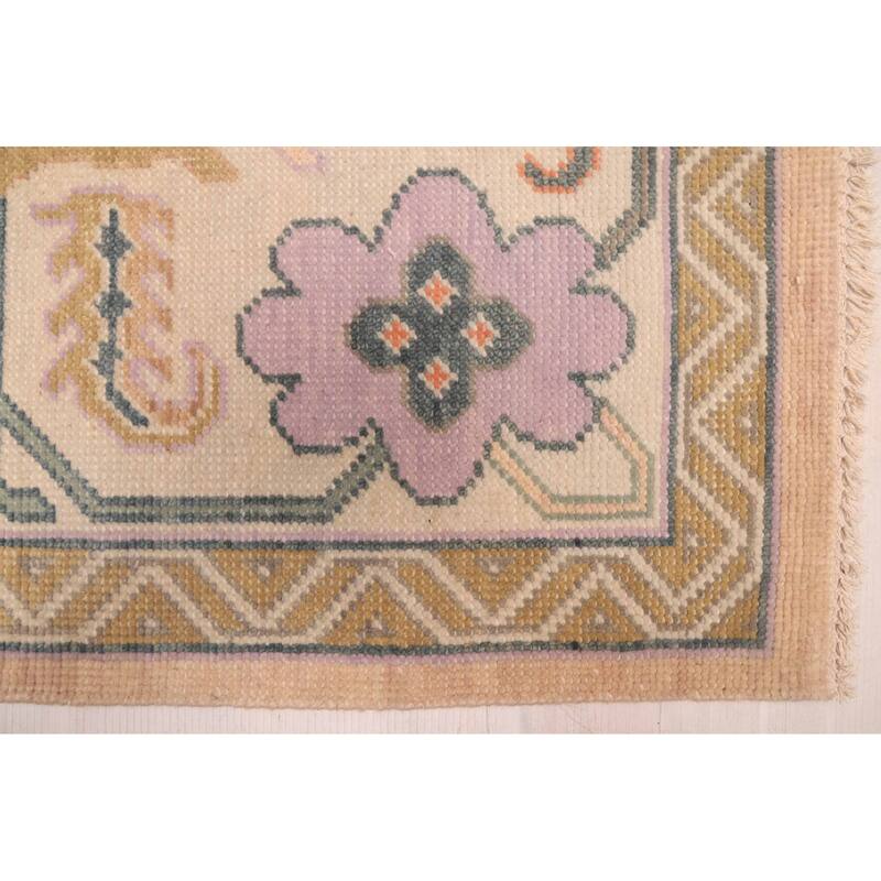 ECARPETGALLERY Hand-knotted Modern Oushak Light Copper Wool Rug - 8'11 x 11'10