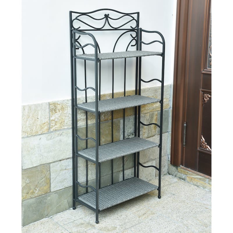 Valencia 4-tier Folding Bakers Rack - Grey