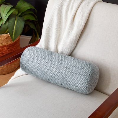 Sorra Home Velvet Shimmer Indoor Long Bolster Pillow